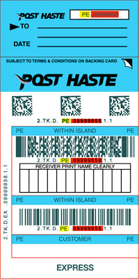 Courier tickets / packs
